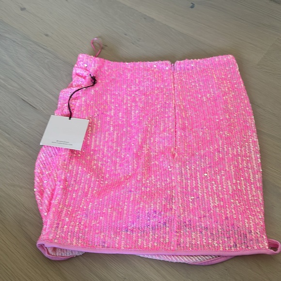 REVOLVE superdown pink sequin mini skirt - Picture 6 of 6